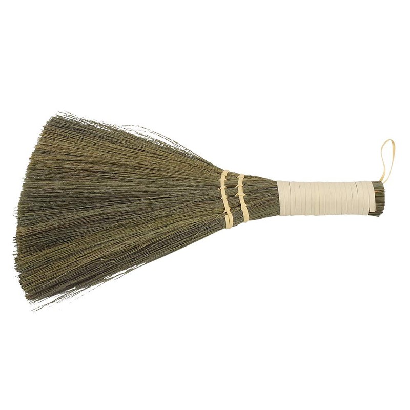 QANYEGN Handmade Straw Woven Brooms, Household Angled Brooms, Can Easily