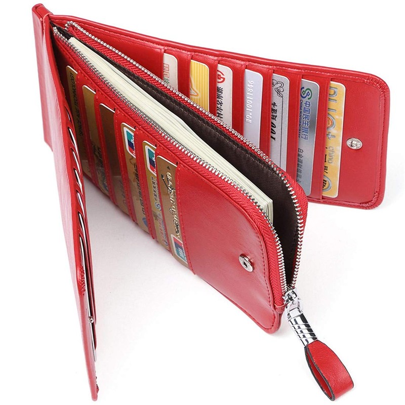 Huztencor Bifold Wallet, 26 Card Storage Capacity, Unisex, Magnetic Card