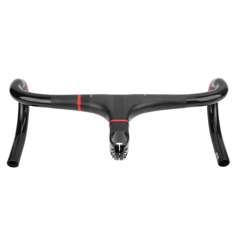 Spomann 420x100mm Carbon Fiber Road Integrated Bicycle Handlebar with Stem
