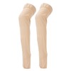 3XL Beige Open Toe Compression Stockings Thigh High 23‑32mmHg Toeless