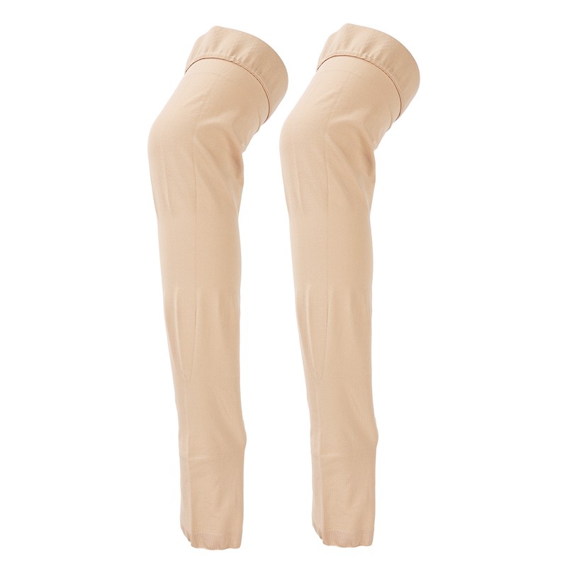 3XL Beige Open Toe Compression Stockings Thigh High 23‑32mmHg Toeless
