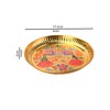 Tarini Gallery Pooja Thali Plate Small Hand Crafted Embossed Colorful