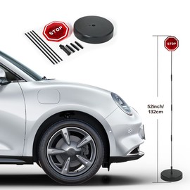 Reswish LED Light Parking Stop Sign,Smart Parking LED Garage Flashing Warning Stop Sign, Parking Assist LED Stop Sign Parking Assistant with Flashing Signal for Garage