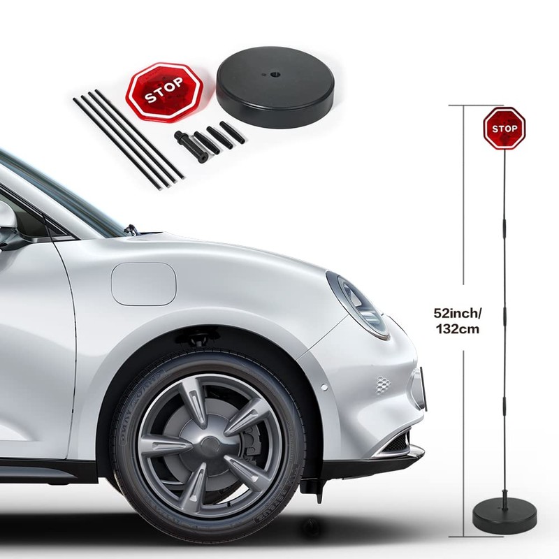 Reswish LED Light Parking Stop Sign,Smart Parking LED Garage Flashing
