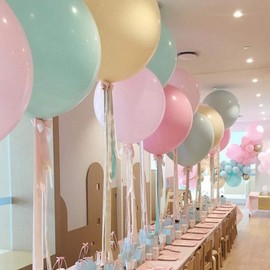 zorpia Party Pastel Balloons 5 pcs 36 inch Large Macaron Candy Colored Latex Balloons for Birthday Wedding Engagement Anniversary Christmas Festival Picnic or any Friends & Family Party Decorations-Pastel Multicolor