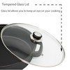 Opexscal Cast Iron Skillet with Tempered Glass Lid, 12-Inch Double
