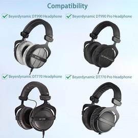 HAIZEEN Ear Pads Compatible with Beyerdynamic DT 990 Pro DT 770 Pro DT990 DT770 Pro Headphones Ear Pads Replacement Cushion (Soft Fabric/High-Quality Foam)