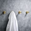 Beelee Brushed Gold Wall Hooks, 4-Pack Bathroom Towel Hooks, Robe