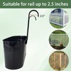 Joyfernal Hanging Planters for Outdoor Plants, 17" Railing Planter Pots,