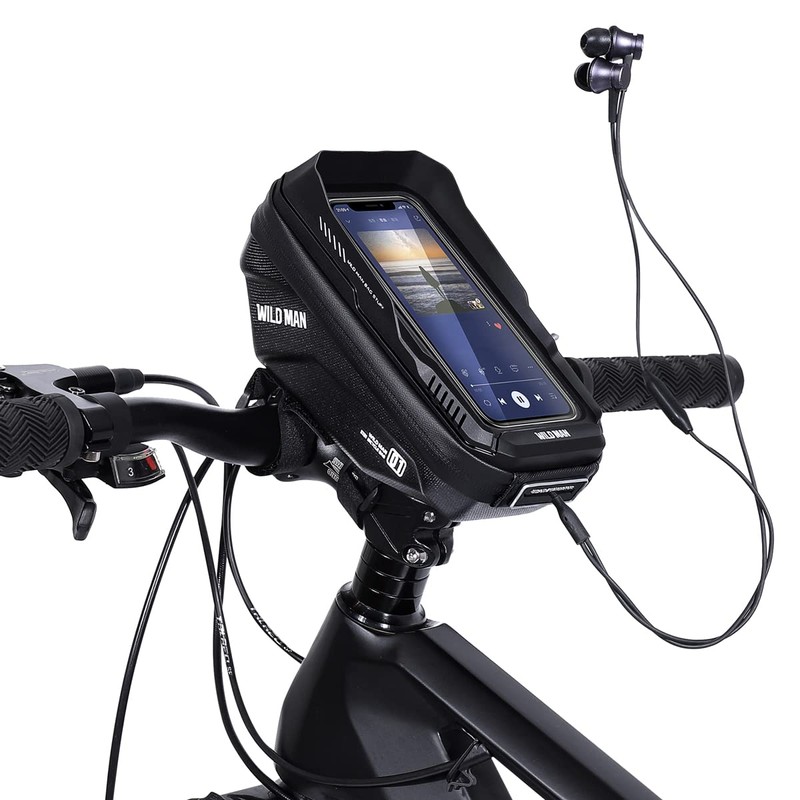 WILD MAN 1L Hard Shell Rainproof Storage Bike Bag Bike