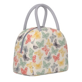 YOZIRIBO Lunch Bag Lunch Box for Women Men Boys Girls, Reusable Insulated Lunch Tote Bag, Leakproof Thermal Cooler Sack Food Handbags High Capacity for Work School Picnic Camping Gifts (Butterfly)