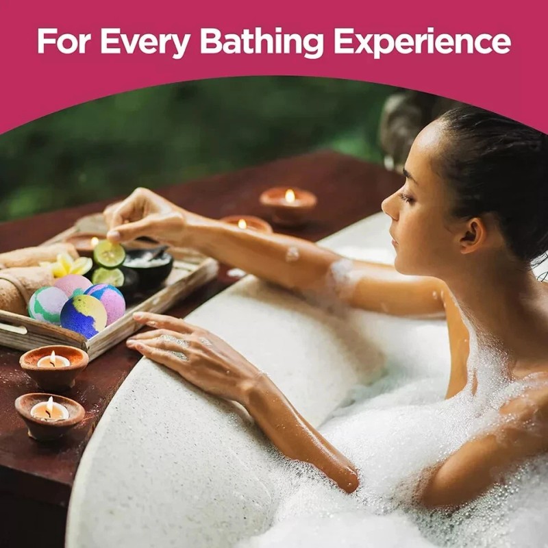 Fizzy Bath Bombs Gift Pack for Mom: 12pcs Bubble Spa