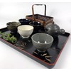 JapanBargain, Japanese Serving Trays Plastic Lacquered Bento Tray Dinner Tray
