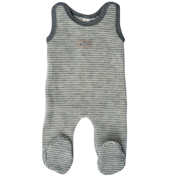 Lilano, Baby/Premature Baby Romper with Foot, 100% Wool (kbT), Grey