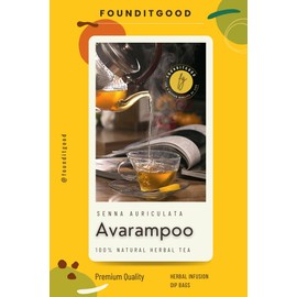 FounditGood Avarampoo Herbal Tea/Herbal Infusion (Senna Auriculata) 100% Natural & Premium Quality | Supports Healthy Metobolism - 60 Dip Tea bags