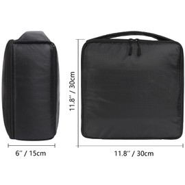 AYVANBER Water Resistant Camera Insert Bag High-Capacity Shockproof and Waterproof DSLR SLR Camera Case Upgraded Version and Lens Storage Carrying Case (Black)