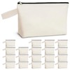 Koolmox 20 PCS Large Cosmetic Pouch with Bottom and Strap,