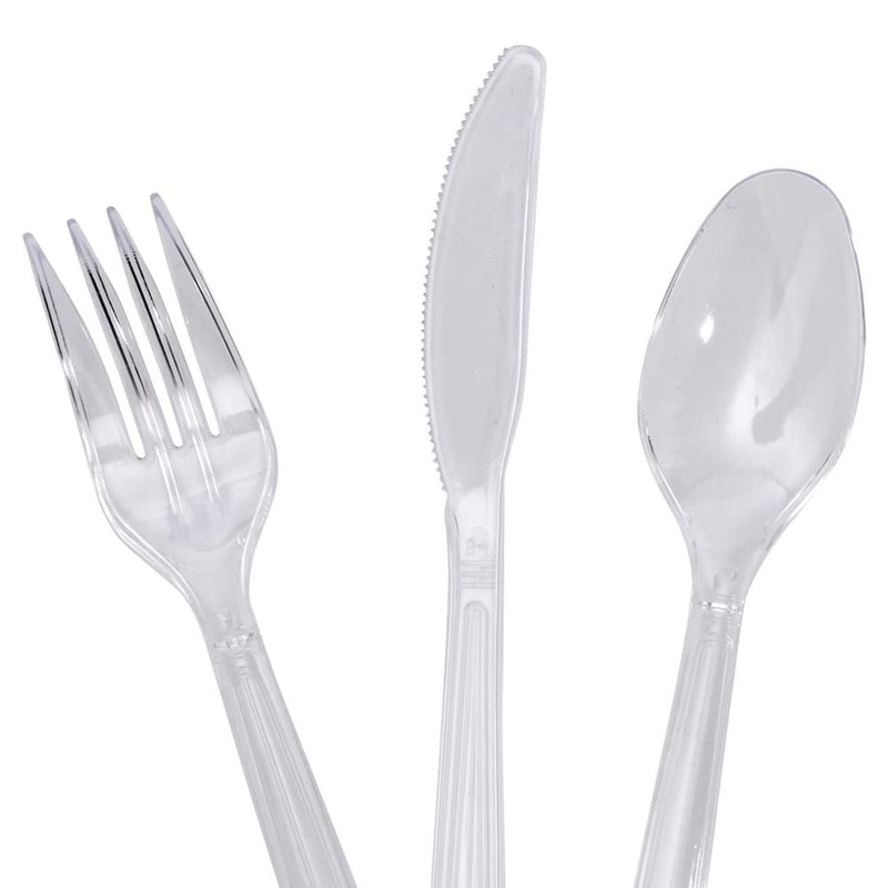 Clear Plastic Utensils, 48-ct. (16 Forks, 16 Spoons, 16 Knives)