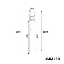 DSSRQI 100pcs Super Bright 3mm LED Diode Lights(Clear Transparent Lens) Emitting Lighting Assorted Kit Green