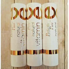 3 Perfectly Pure NATURAL VITAMIN E MOISTURE STICK Skin Care Lip Balm Lipstick