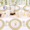 fanquare Round Placemats Set of 6, 15" Lotus Leaf Hollow