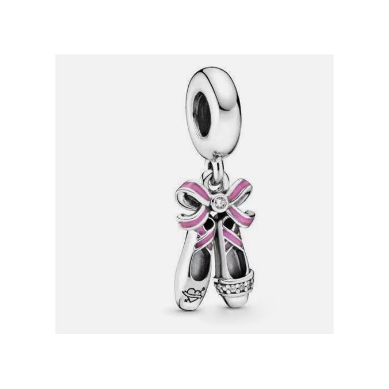 Charm de plata 925, Abalorio, Dije colgante, Colgante de ballet,