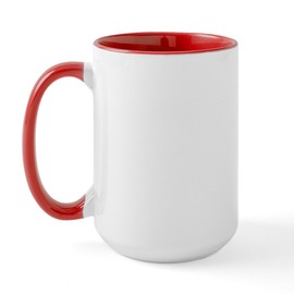 CafePress Scrabble Geek Nerd 15 Oz Ceramic Large Mug (207146368) - White/Red Inside