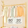 MYUPDALIN Clothes Rack with Shelves, Clothing Rack with Wheels, Multifunctional