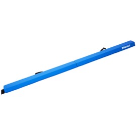 Signature Fitness 8 FT Folding Balance Beam Gymnastics Floor Beam with Anti-Slip Bottom and Carrying Handles, Blue