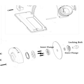 Replace Locking Blade Bolt Compatible for Dewalt 20V Max DCS438B 3" Cut Off Parts (Locking Bolt)