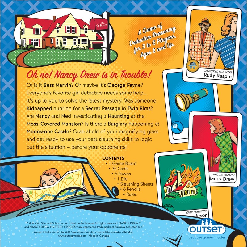 Nancy Drew Mysteries Board Game - A Game of Deductive
