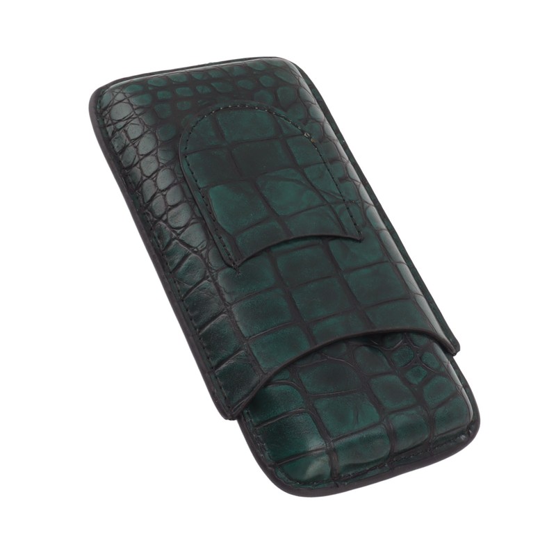 Artificial Leather Cigar Case Portable Lightweight Waterproof 3 Fingers Humidor