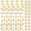 Samcos Watermark Parts, Set of 100, Gold, Flowers, Moon, Drops,