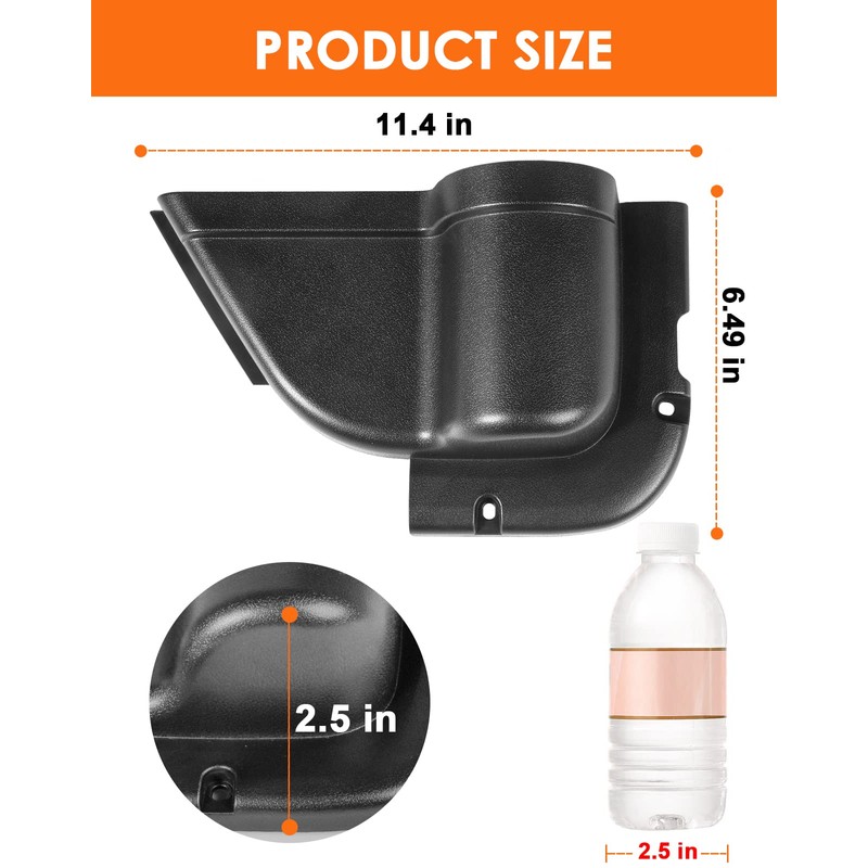 CALBEAU Front Door Pockets, 2PCS Jeep Wrangler Door Side Cup