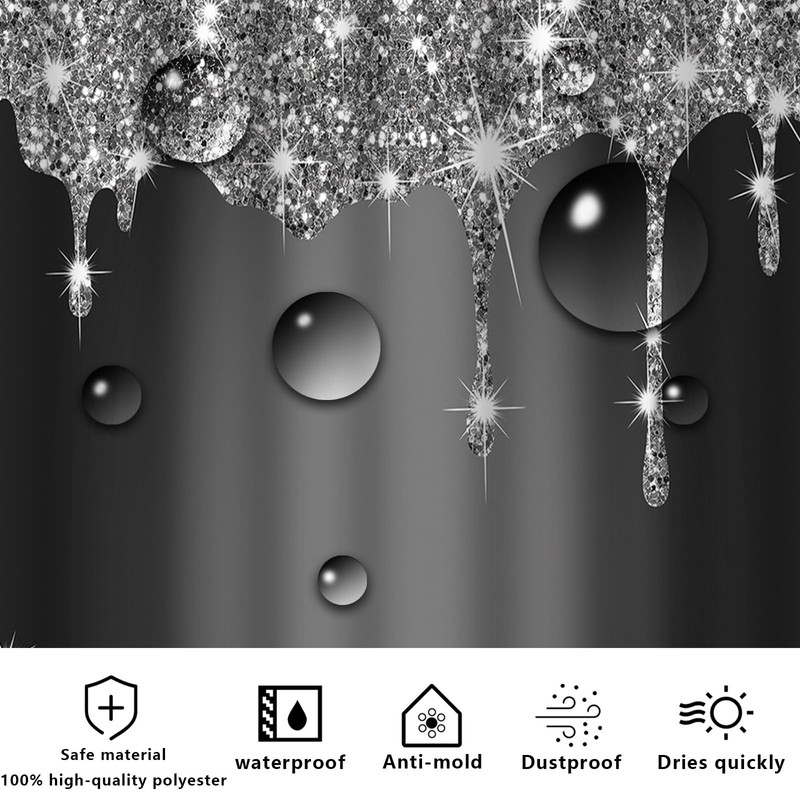 FAIRYGATE Shower Curtains Popular Bath Bathroom Luxury Glamorous Fabric Modern