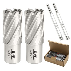 S&F STEAD & FAST Annular Cutter Set, 2-pc, 7/8" Diameter x 1" Depth of Cut for Magnetic Drill Press