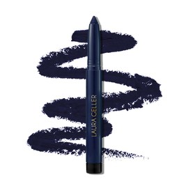 LAURA GELLER NEW YORK Kajal Longwear Kohl Eyeliner Pencil - Midnight Blue Kohl - Caffeine and Vitamin E - Smooth & Blendable Liner - Built-In Sharpener