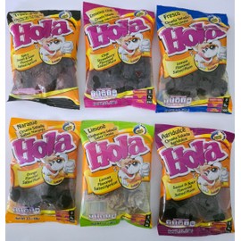 Hola Lobito Variety Pack – 6 Flavors of Mexican Salted Plums & Apricots | Sweet, Spicy & Sour Fruit Snacks, 6-Pack