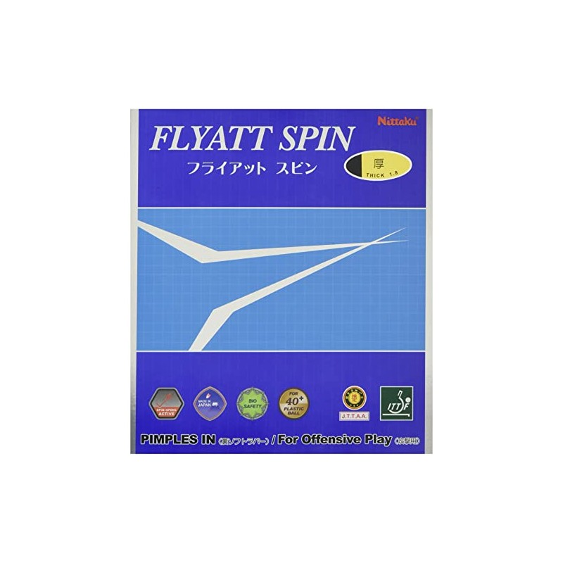 Nittaku NR-8569 Table Tennis Rubber Fly at Spin, Soft Tension,