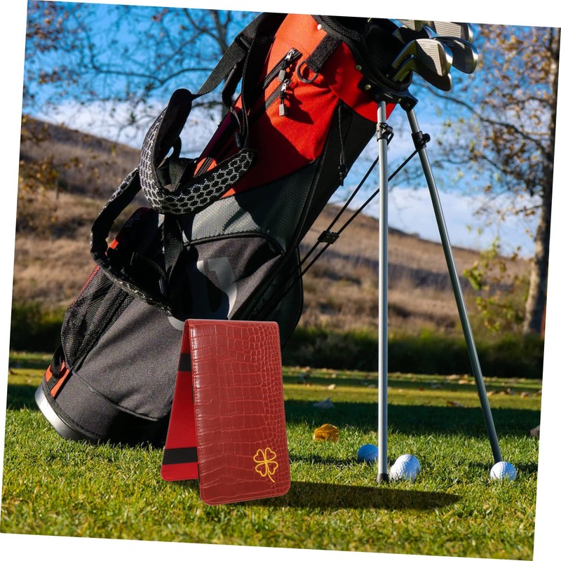 Gatuida Golf Scorecard Holder Portable PU Leather Cover for Outdoor