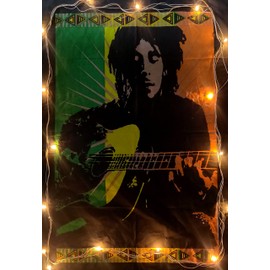 ICC Bob Marley Laughing Poster 30x40 In Psychedelic Hippie Bohemian Tapestry Flag Gift Wall Hanging Dorm Decor Blanket Tapestries Hippy Hippie Rasta Reggie Collage Mat Decoration