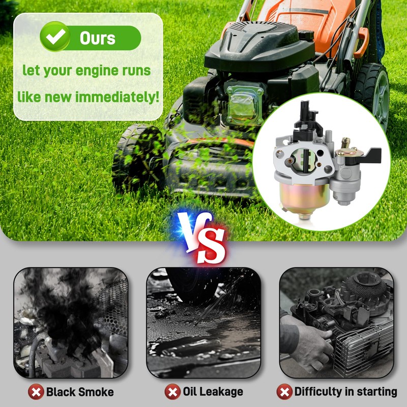 CR950 CR750 Carburetor for 208cc 6.5hp Engine Lawn Mower Pressure