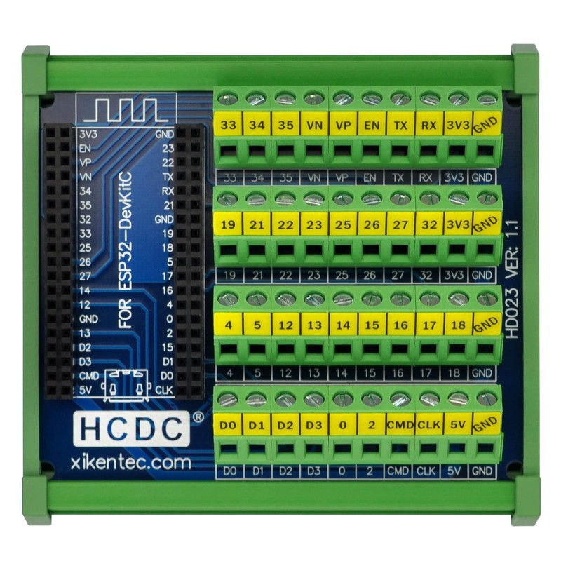 DIN Rail Mount Screw Terminal Block Breakout Module Board for