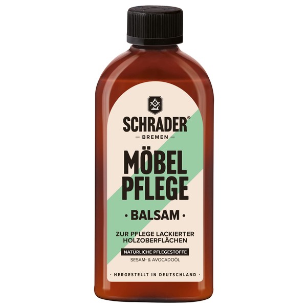 Schrader Furniture Care Balm - Care Product for Painted Wooden Surfaces and Wooden Furniture - 250 ml - Made in Germany
