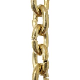 RCH Hardware CH-25-PB Decorative Solid Brass Chain for Hanging, Lighting - Small Standard Un-Welded Links (1 Foot) (Polished Brass)