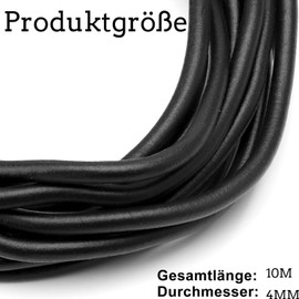 10 Metre Joint Sealing Cord, 4 mm Sealing Foam Round Cord, EPDM Round Sealing Cord for Joints, Black Joint Sealing Cord, Joint Filling Profile for Doors, Windows, Ceilings, Walls of Doors and Windows