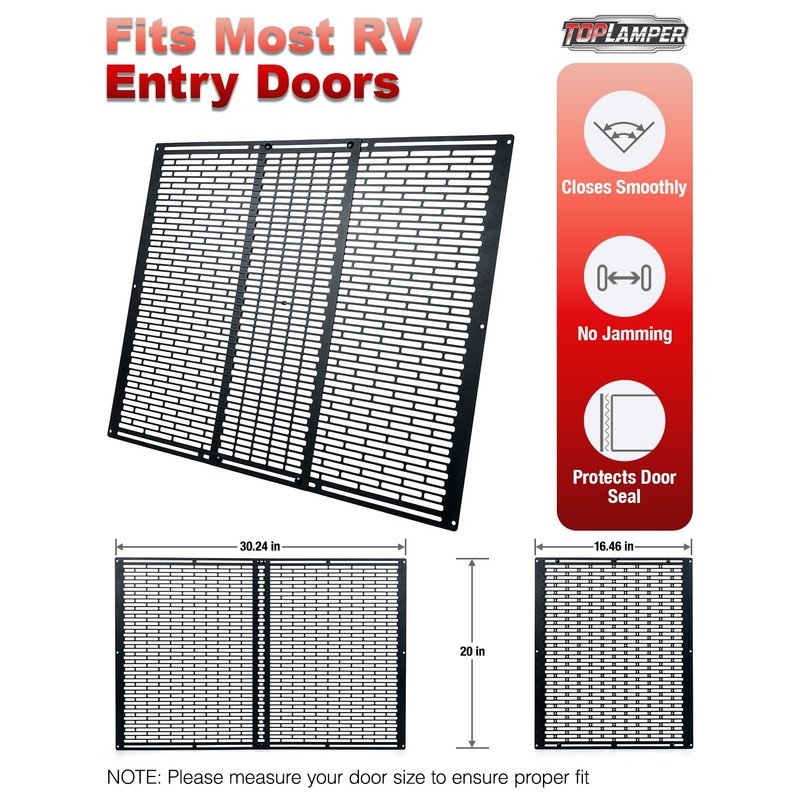 Toplamper RV Screen Door Protector Heavy Duty Camper Screen Door