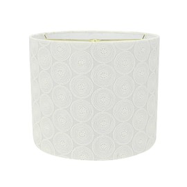 Aspen Creative 31093A, Transitional Drum (Cylinder) Shaped Spider Construction Lamp Shade in White, 12" Wide (12" x 12" x 10")