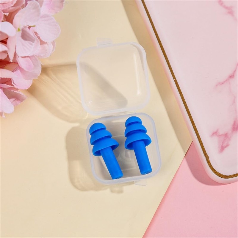 EYAKEG Swimming Earplugs, 6 Pair - Comfortable, Waterproof, Reusable Silicone