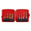 12pcs Brocas roscadas de titanio recubiertas de titanio con rosca